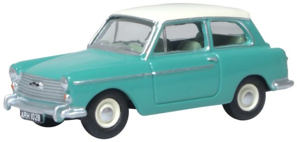 Oxford Diecast 76AA008 Austin A40 MkII Car Fern Green/Snowberry White 1/76 scale