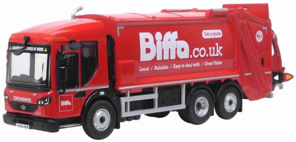 Oxford Diecast 76DE001 Dennis Eagle Olympus Refuse Truck Biffa 1/76 scale