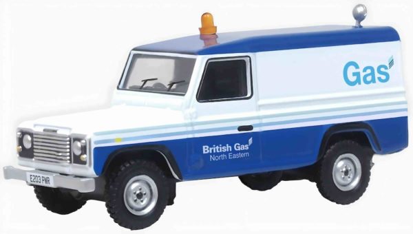 Oxford Diecast 76DEF019 Land Rover Defender LWB British Gas 1/76 scale