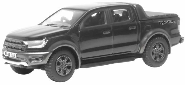 Oxford Diecast 76FR001 Ford Ranger Raptor Agate Black Metallic 1/76 scale