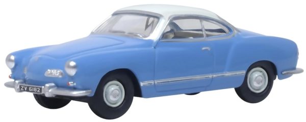 Oxford Diecast 76KG003 VW Karmann Ghia Car Lavender/Pearl White 1/76 scale