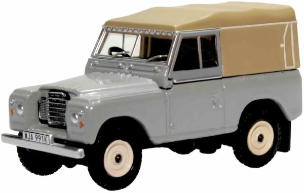 Oxford Diecast 76LR3S003 Land Rover Series III Canvas Mid Grey 1/76 scale