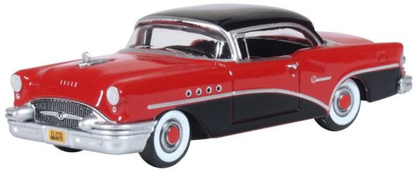 Oxford Diecast 87BC55006 Buick Century Century 1955 Car Carlsbad Black/Cherokee Red 1/87 scale