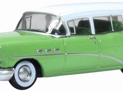 Oxford Diecast 87BCE54003 Buick Century Estate Wagon 1954 Willow Green/White 1/87 scale