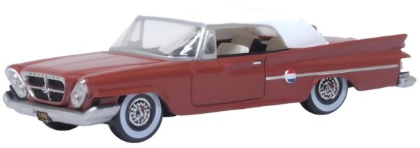 Oxford Diecast 87CC61004 Chrysler 300 Convertible 1961 (Closed) Cinnamon/White 1/87 scale