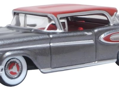 Oxford Diecast 87ED58008 Edsel Citation Car 1958 Silver Grey/Ember Red 1/87 scale