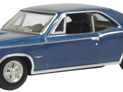 Oxford Diecast 87PG66001 Pontic GTO 1966 Car Fontaine Blue 1/87 scale