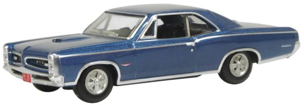 Oxford Diecast 87PG66001 Pontic GTO 1966 Car Fontaine Blue 1/87 scale