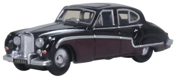 Oxford Diecast NJAG9004 Jaguar MK8/9 Car Black Imperial Maroon N scale