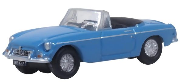 Oxford Diecast NMGB004 MGB Roadster Car Iris Blue N scale