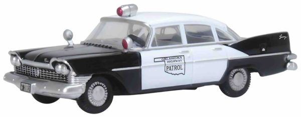 Oxford Diecast 87PS59001 Plymouth Savoy Sedan 1959 Oklahoma Highway Patrol 1/87 scale