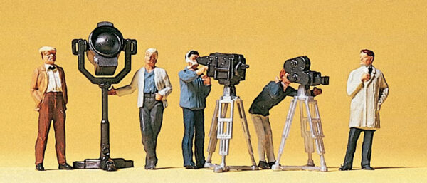 Preiser 10062 Film & TV Crew - Light & Cameras Figure Set HO Scale