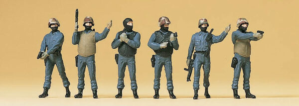 Preiser 10446 GSG Police Special OPS HO Gauge Figures