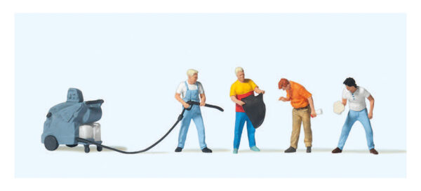 Preiser 10708 At the Car Wash Figure Set HO Scale