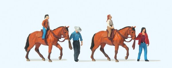 Preiser 10794 Horse Riding Lessons Figure Set HO Scale