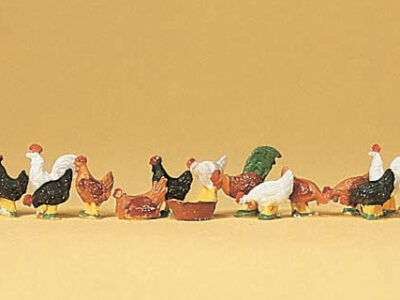 Preiser 14168 Hens and Cocks Figure Set HO Scale