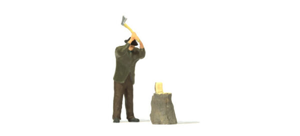 Preiser 28113 Chopping Wood Figure HO Scale