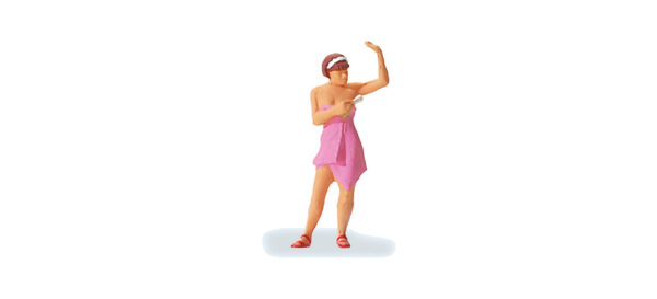 Preiser 28143 Woman Spraying deodorant Figure HO Scale