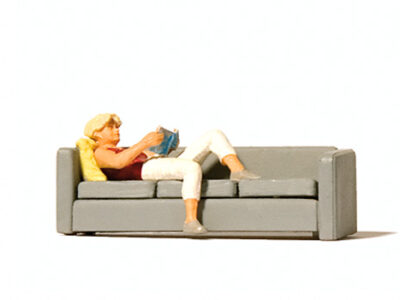 Preiser 28179 Woman Reading on Sofa Figure HO Scale